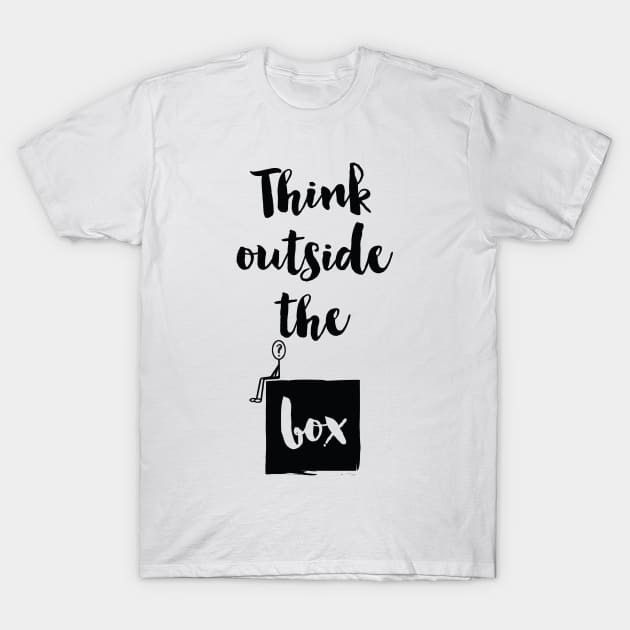 Think Outside The Box T-Shirt by deificusArt